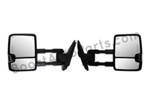 Load image into Gallery viewer, boost auto parts tow towing mirrors mirror chevy gm gmc silverado sierra 1500 2500hd duramax black chrome smoked amber paint to match white boost auto parts boostautoparts.com