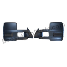 Load image into Gallery viewer, boost auto parts tow towing mirrors mirror chevy gm gmc silverado sierra 1500 2500hd duramax black chrome smoked amber paint to match white boost auto parts boostautoparts.com 1988 1989 1990 1991 1992 1993 1994 1995 1996 1997 1998