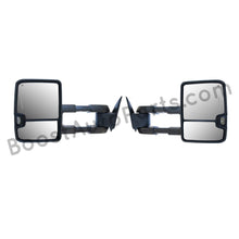 Load image into Gallery viewer, boost auto parts tow towing mirrors mirror chevy gm gmc silverado sierra 1500 2500hd duramax black chrome smoked amber paint to match white boost auto parts boostautoparts.com 1988 1989 1990 1991 1992 1993 1994 1995 1996 1997 1998