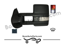 Load image into Gallery viewer, diesel compatible rpo k40 ambient air sensor boost auto parts tow towing mirrors mirror chevy gm gmc silverado sierra 1500 2500hd duramax black chrome smoked amber paint to match white boost auto parts boostautoparts.com dpn dqs