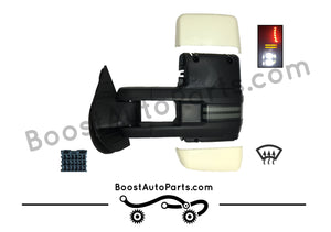 diesel compatible rpo k40 ambient air sensor boost auto parts tow towing mirrors mirror chevy gm gmc silverado sierra 1500 2500hd duramax black chrome smoked amber paint to match white boost auto parts boostautoparts.com dpn dqs