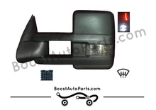 Load image into Gallery viewer, diesel compatible rpo k40 ambient air sensor boost auto parts tow towing mirrors mirror chevy gm gmc silverado sierra 1500 2500hd duramax black chrome smoked amber paint to match white boost auto parts boostautoparts.com dpn dqs